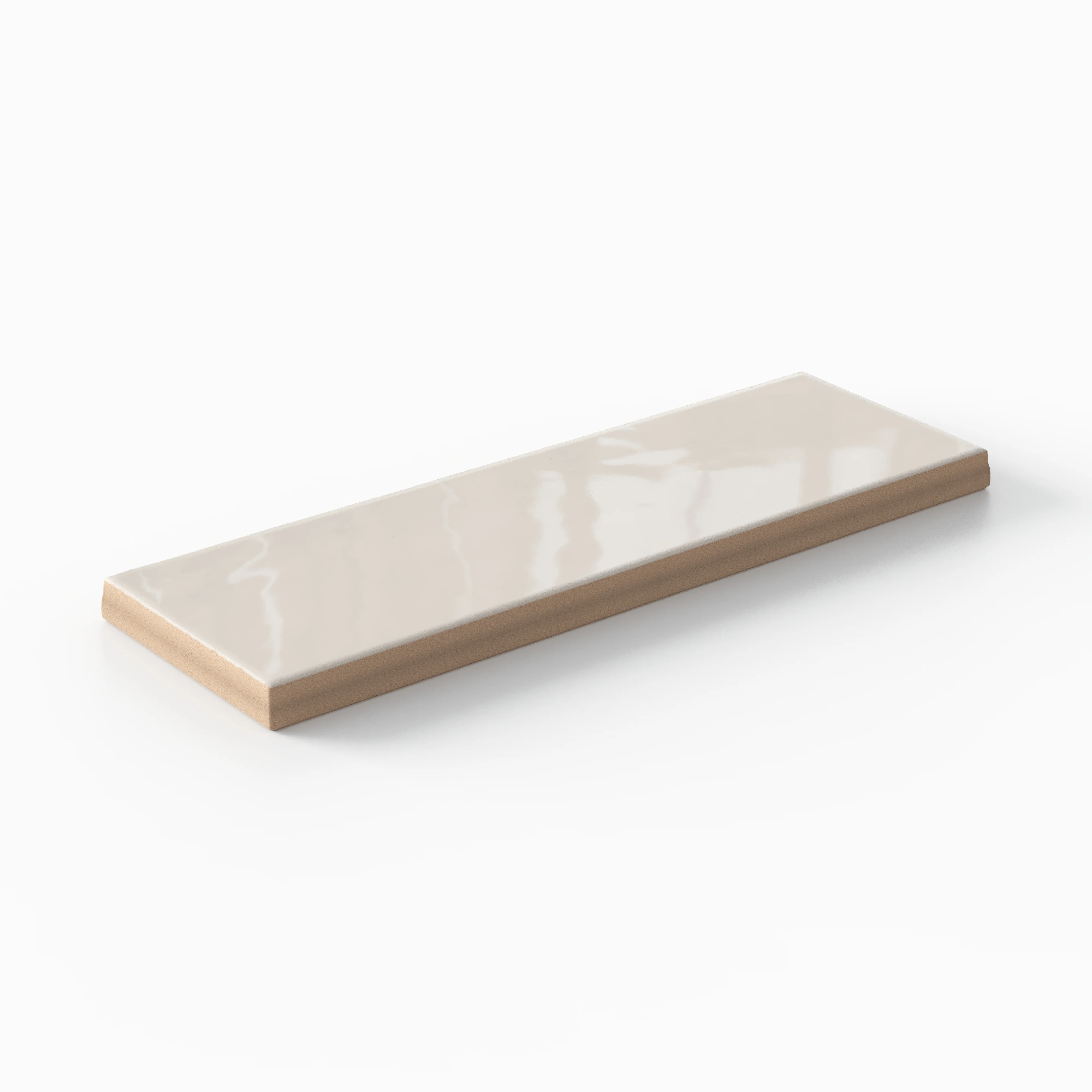 Cleo 2x6 Glossy Ceramic Tile in Cream - Image 4