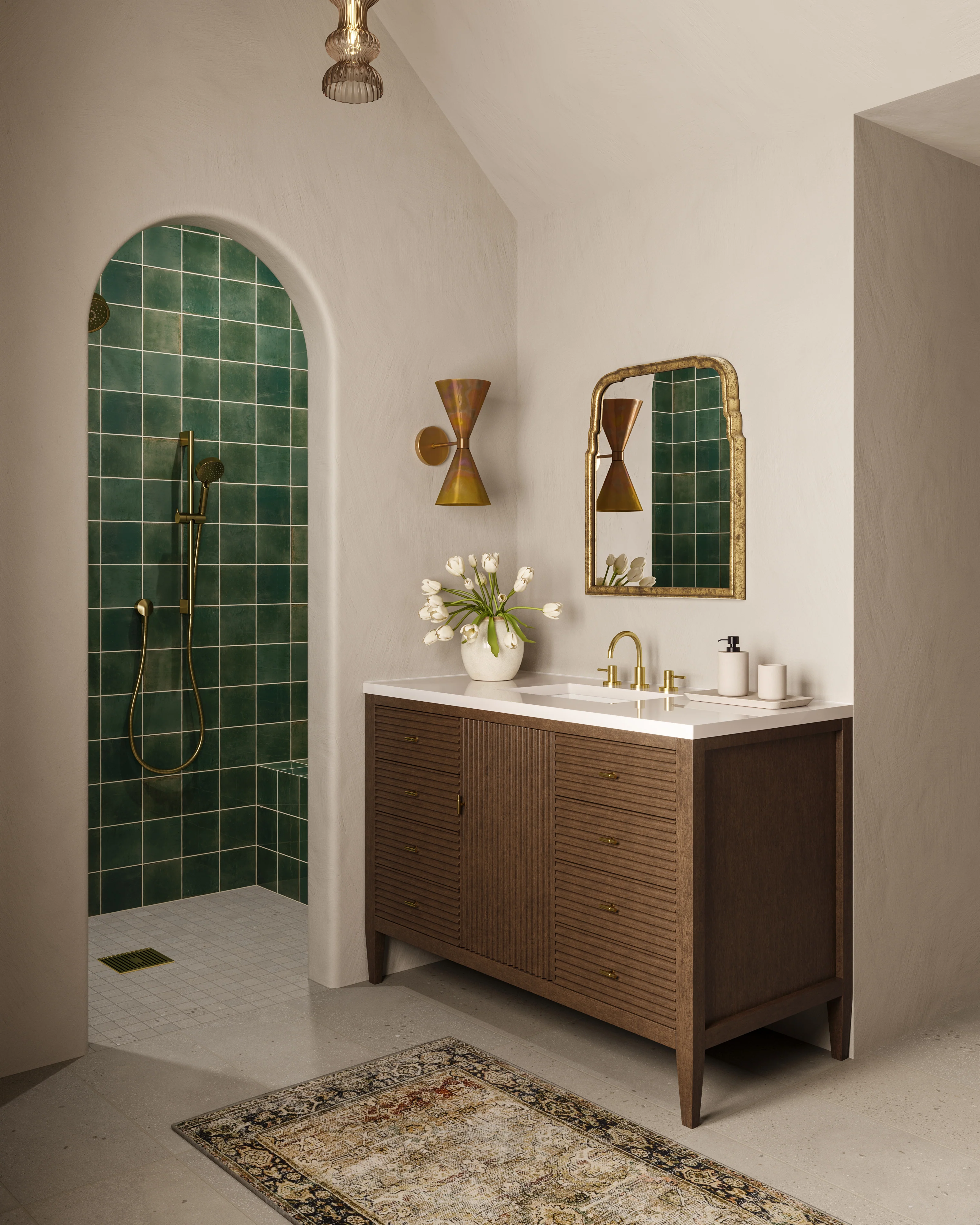 Clementine Mirror in Antiqued Gold Leaf - Image 12