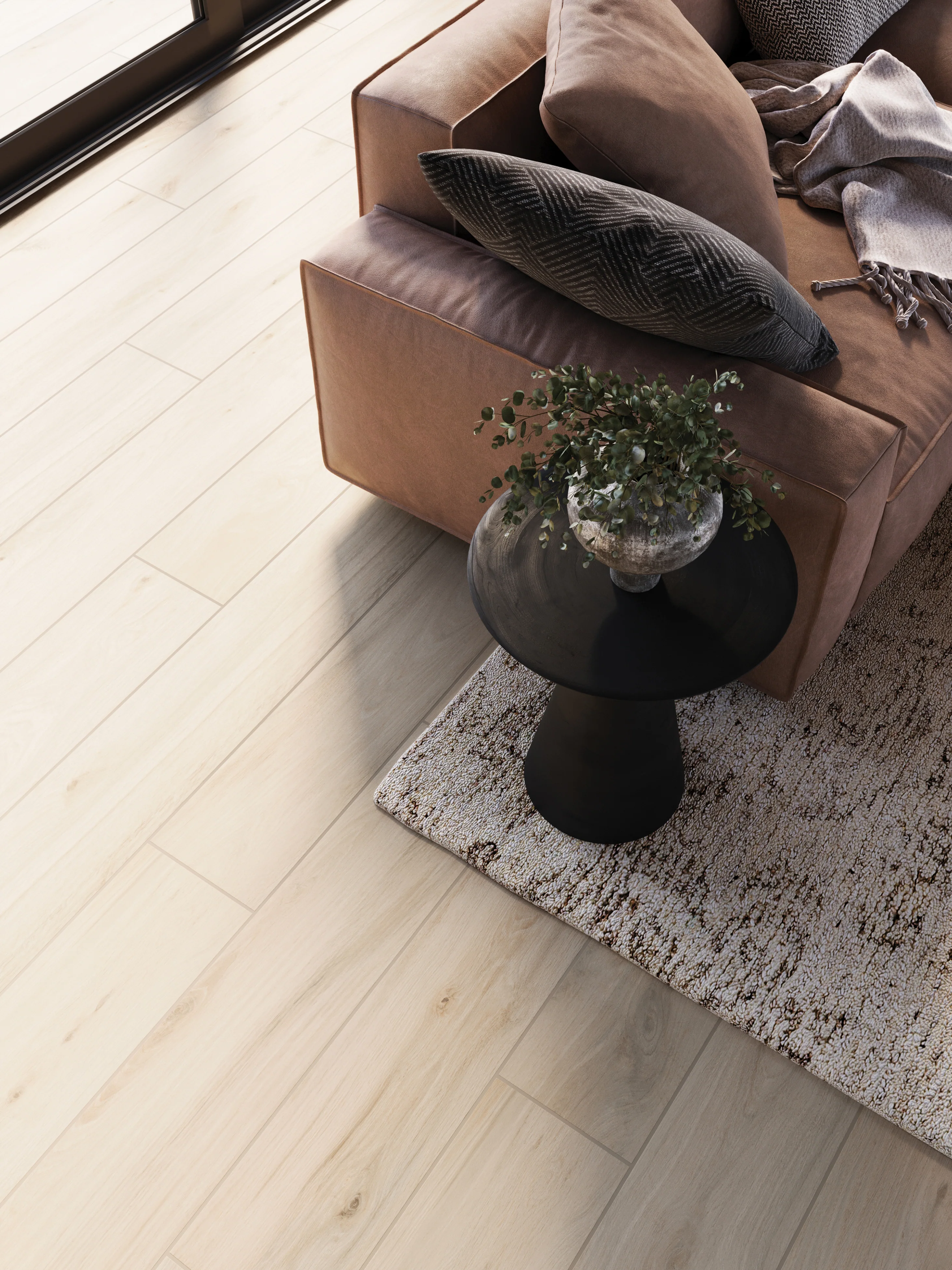 Preston 8x48 Matte Porcelain Tile in White Oak - Image 12